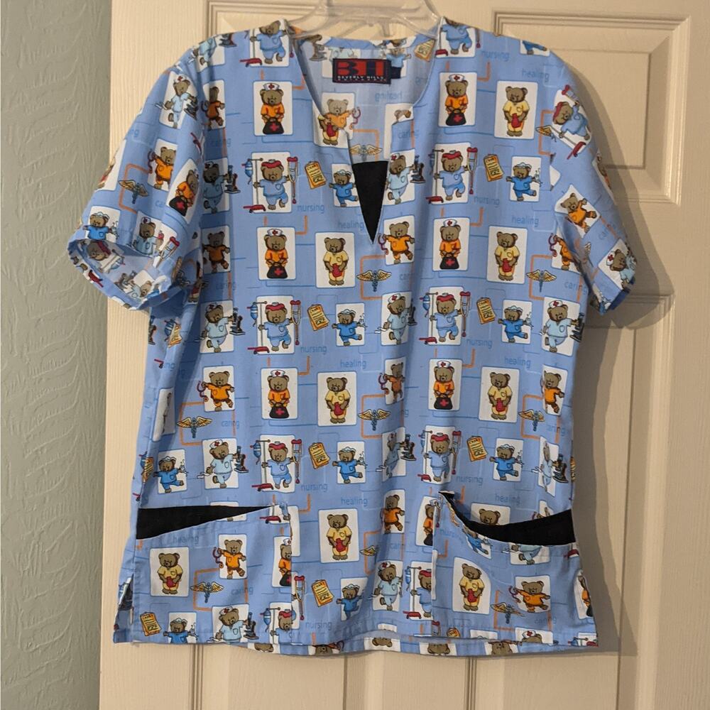 Beverly Hills Uniform Scrub Teddy Bear Size Large